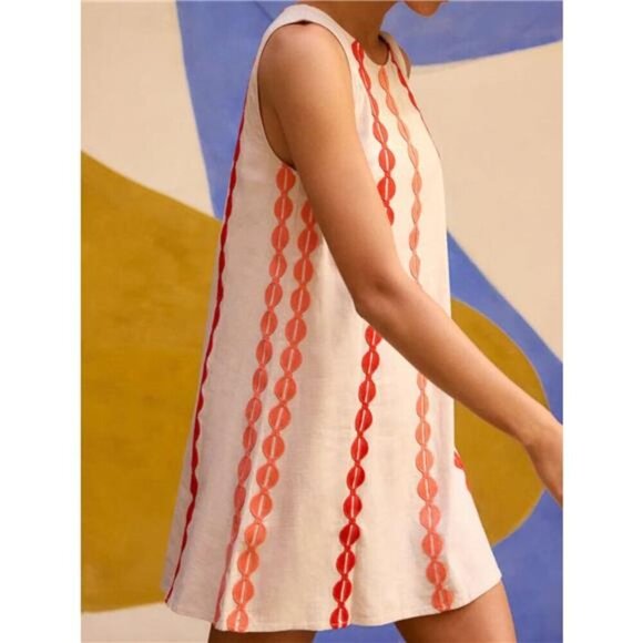 Sleeveless Geometric Print Mini Dress - Picture 4 of 10